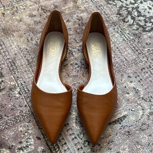Vince Camuto Tan Flats Sleek Suede Loafers